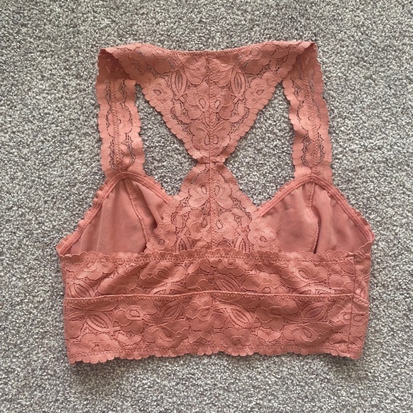 Free‎ People Pink Lace Racerback Bralette XS - Picture 6 of 12